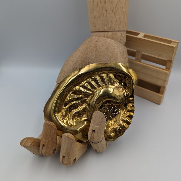 Vintage statement organic/nautical creature motifs abstract Gold Field brooch - Picture 2 of 12